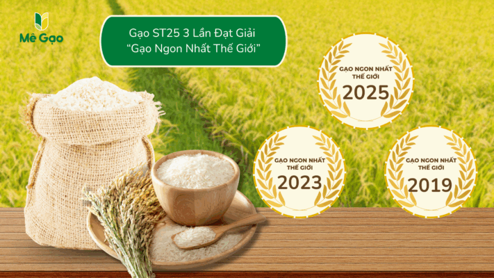 Gạo ST25 ba lần đạt giải gạo "Gạo Ngon Nhất Thế Giới"