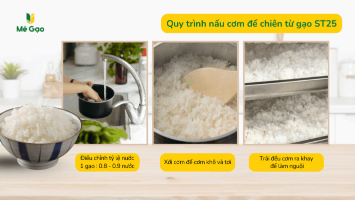 Mẹo chiên cơm gạo ST25 tơi xốp