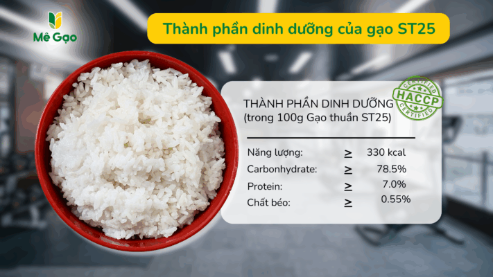 Thành phần dinh dưỡng có trong Gạo ST25
