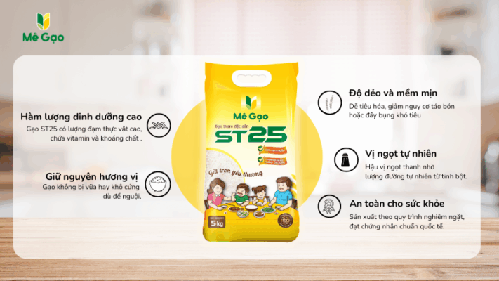 Lợi ích vượt trội khi dùng gạo ST25 cho bé ăn dặm