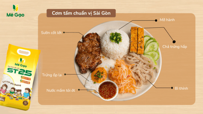 Combo ăn kèm với cơm tấm ST25 "chuẩn vị Sài Gòn"