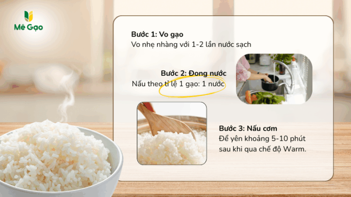 Cách nấu gạo Lài KDM của Mê Gạo ngon