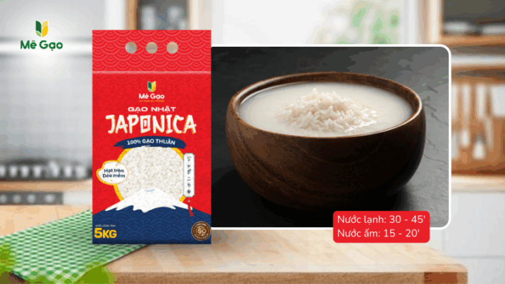 Cách ngâm gạo khi nấu đồ ăn dặm từ gạo Japonica