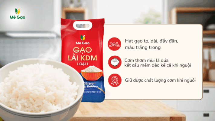 Cách phân biệt gạo Lài KDM thật sau khi nấu