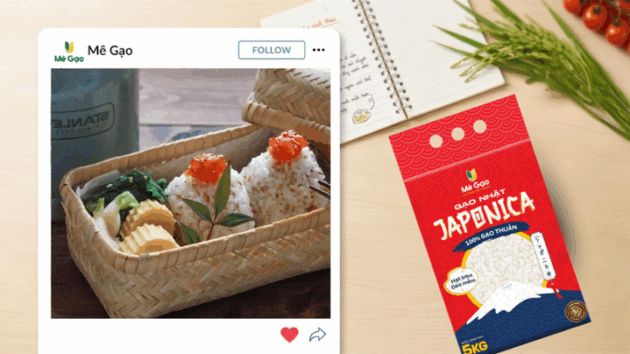 Cơm nắm từ gạo Japonica