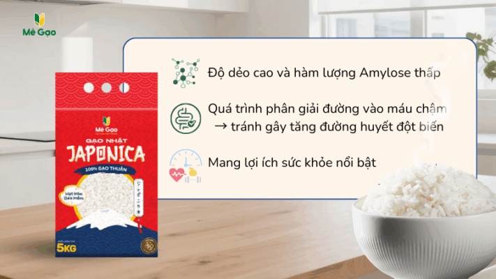 Đặc tính và chỉ sô GI của gạo Japonica