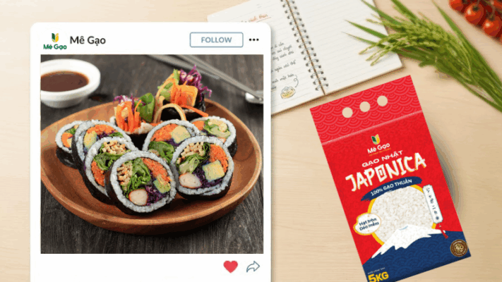 Kimbap từ gạo Japonica