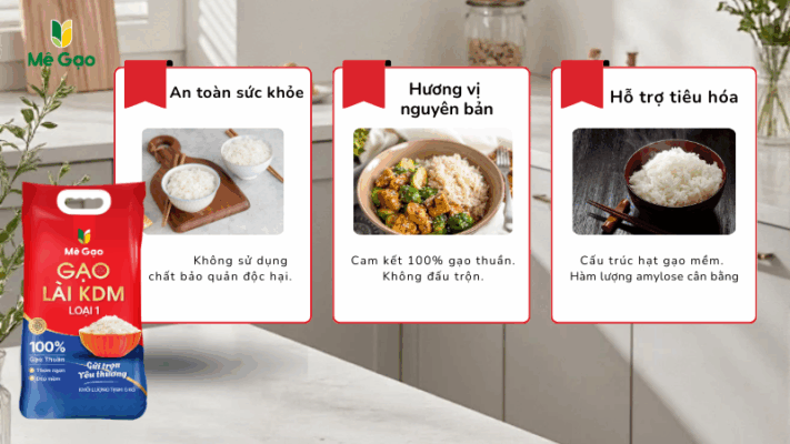 Lợi ích sức khỏe khi dùng gạo Lài KDM