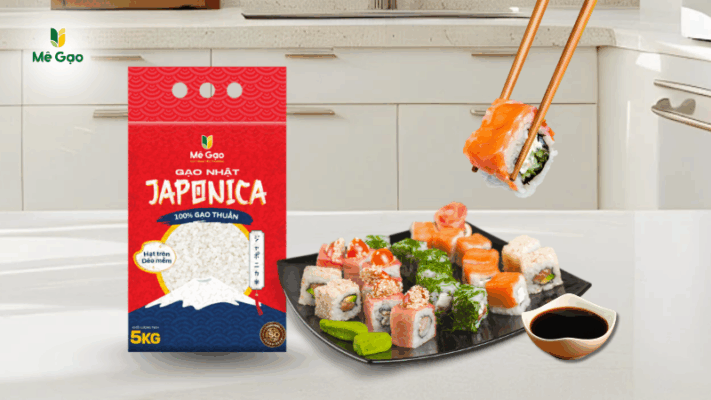 Mẹo cắt sushi từ gạo Japonica không bị vỡ nát