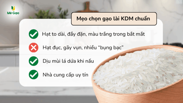 Mẹo chọn gạo Lài KDM chuẩn