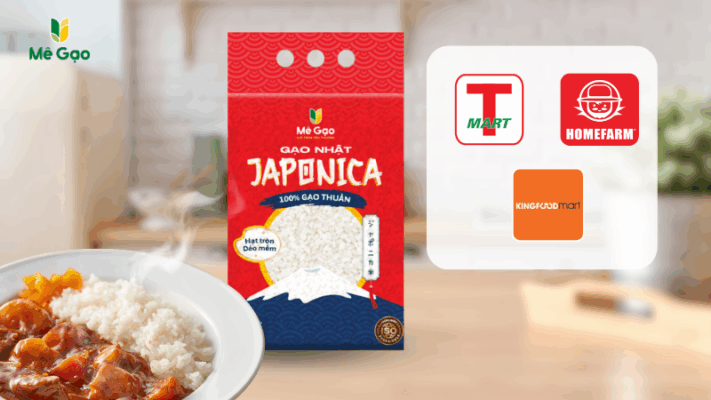 Mua gạo Japonica của Mê Gạo ở chuỗi siêu thị