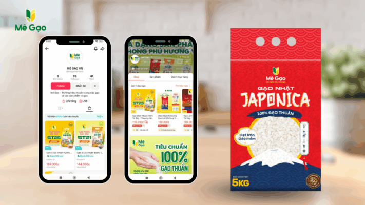 Mua gạo Japonica của Mê Gạo trên các sàn thương mại điện tử