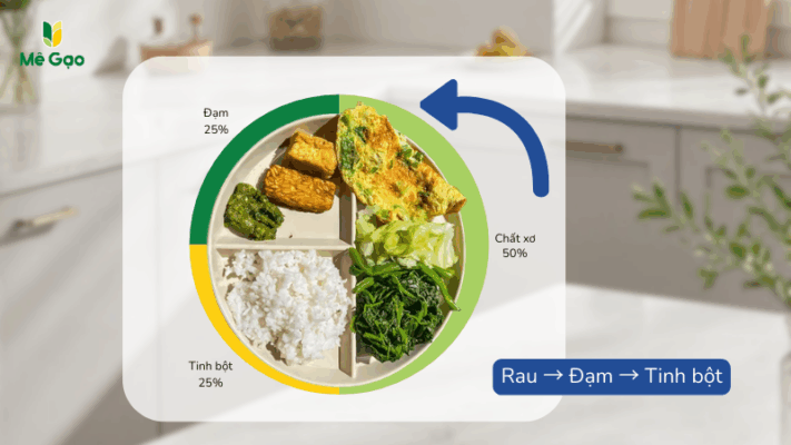 Nguyên tắc ăn cơm KDM không tăng đường huyết