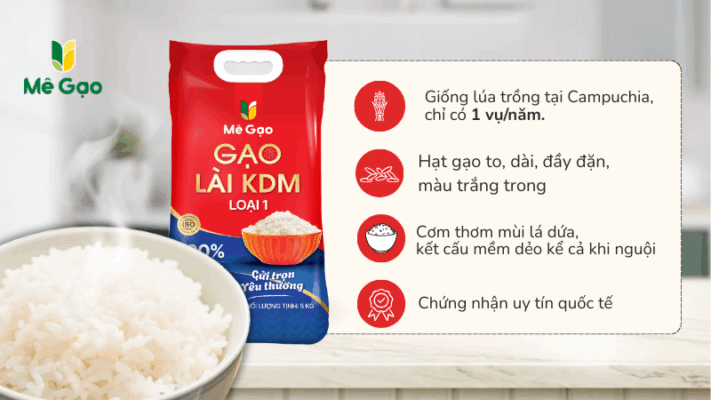 Tại sao nên chọn gạo Lài KDM cho thực đơn nhà