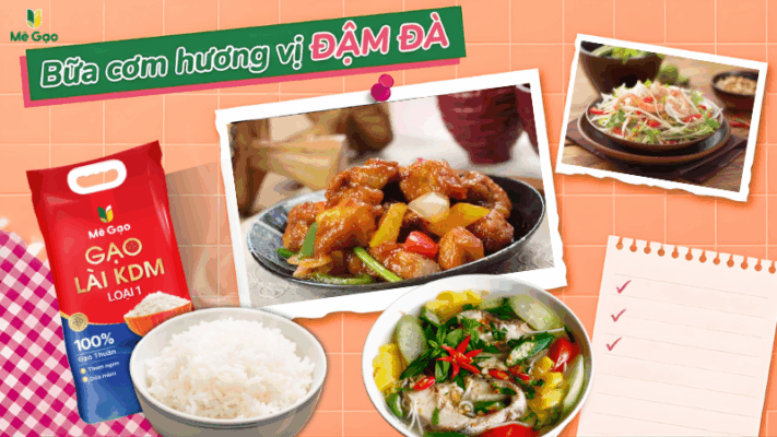 Thực đơn ngày 3: Sườn rim với cơm KDM