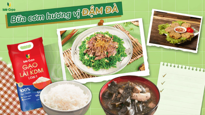 Thực đơn ngày 5: Bò xào thiên lý với cơm KDM