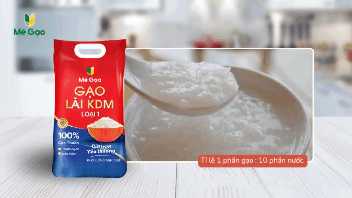 Tỉ lệ nước nấu cháo ăn dặm khởi đầu từ gạo Lài KDM