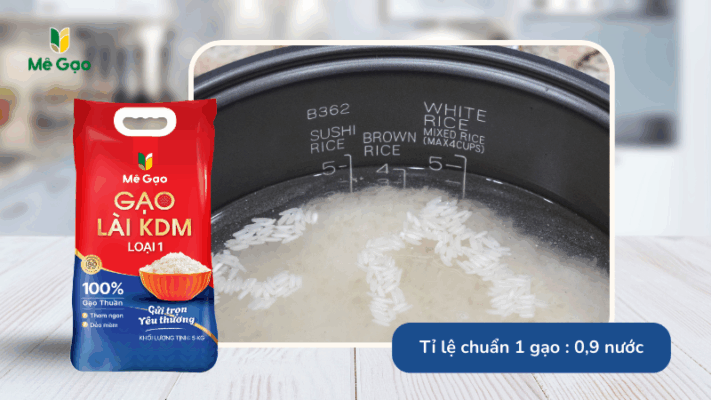 Tỷ lệ nước để làm cơm chiên từ gạo lài KDM