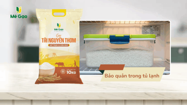 Bảo quản gạo Tài Nguyên trong tủ lạnh
