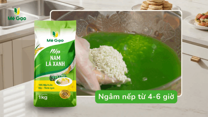 Bí kíp ngâm nếp gói bánh tét