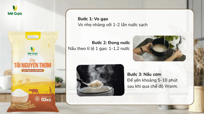 Cách nấu gạo Tài Nguyên đúng cách