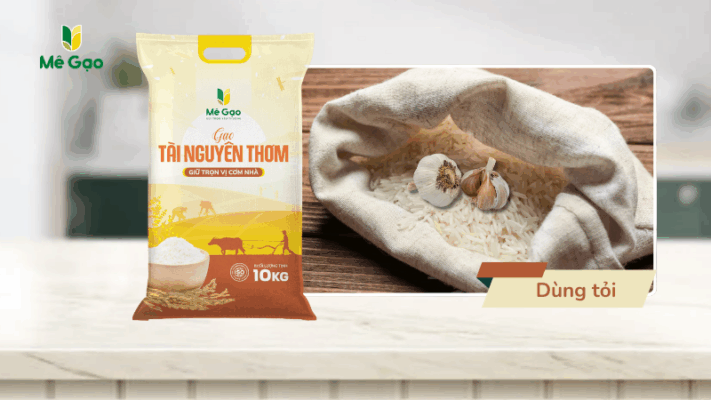Dùng tỏi để bảo quản gạo Tài Nguyên