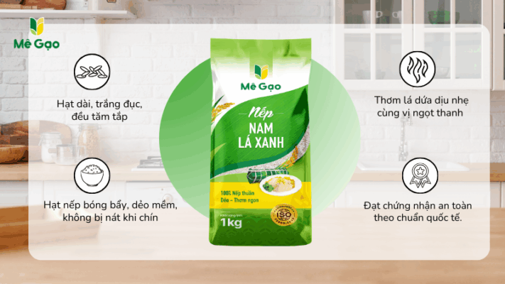 Lí do nên mua Nếp Nam Lá Xanh của Mê Gạo