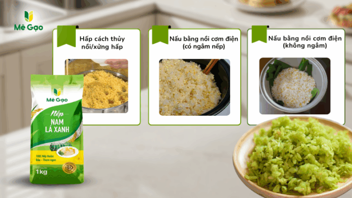 Mẹo đồ xôi với Nếp Nam Lá Xanh