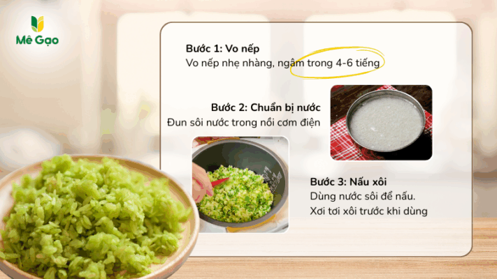 Nấu xôi bằng nồi cơm điện (có ngâm nếp)