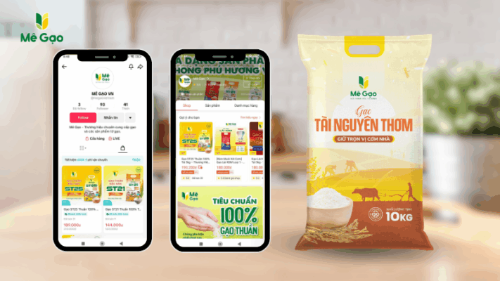 Nên mua gạo Tài Nguyên Mê Gạo trên sàn thương mại điện tử