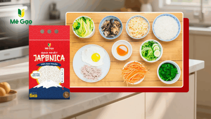 Nguyên liệu làm cơm trộn Hàn Quốc