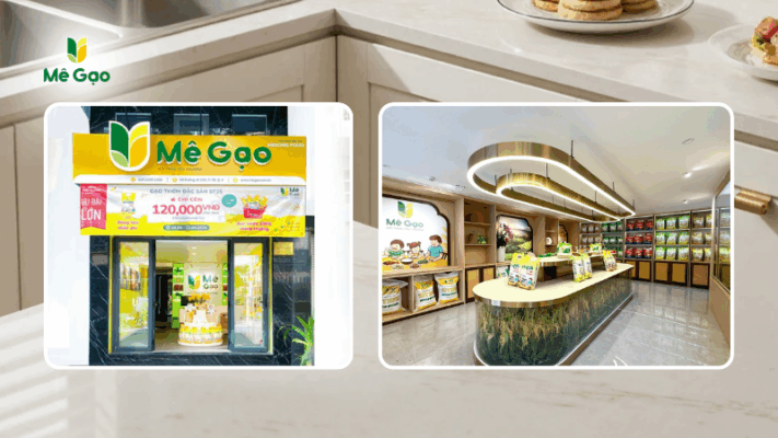 Showroom bán gạo Nếp Nam Lá Xanh của Mê Gạo tại TPHCM