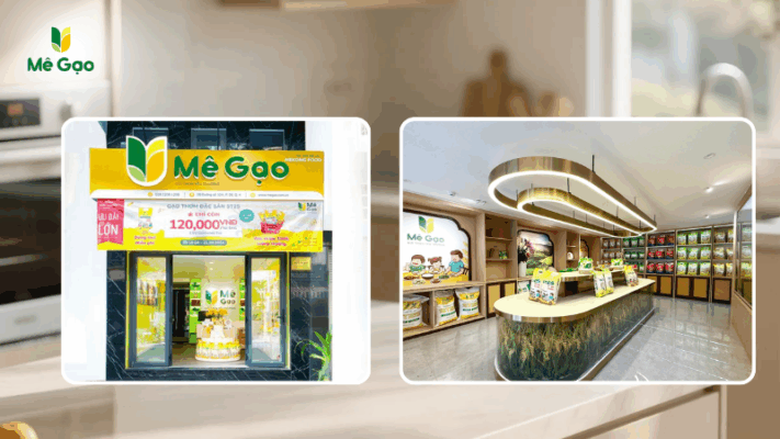 Showroom bán gạo tài Nguyên của Mê Gạo