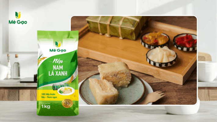 Thành quả bánh chưng bằng Nếp Nam Lá Xanh